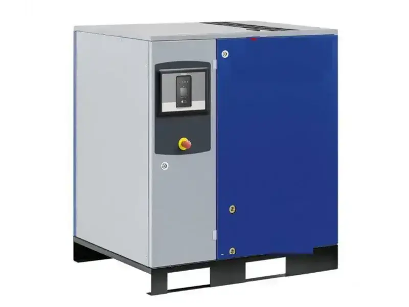 Schroefcompressor in de werkplaats voor service